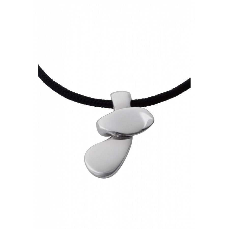 Ava88 - Ασημένιο 925 Unisex Κολιέ με Μοντέρνο Γλυπτό Μενταγιόν Moving Cross