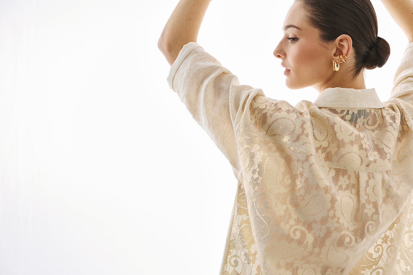 Figaro - Πουκάμισο με Δαντελένια Πλάτη