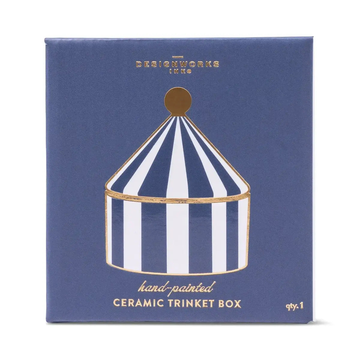 Designworks Navy Stripe - Κεραμικό Κουτί Αποθήκευσης