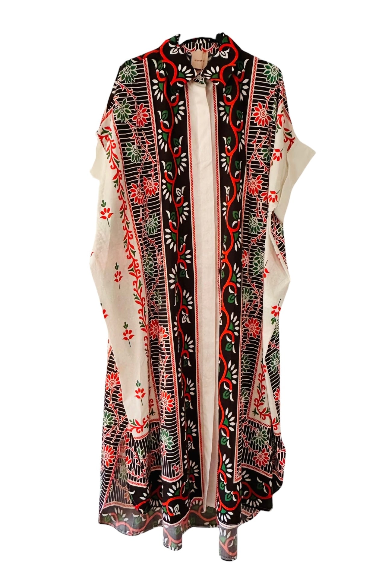 Zeta Otto - Αέρινο Shirt Φόρεμα με Διπλό Print & Floral Μοτίβα 3