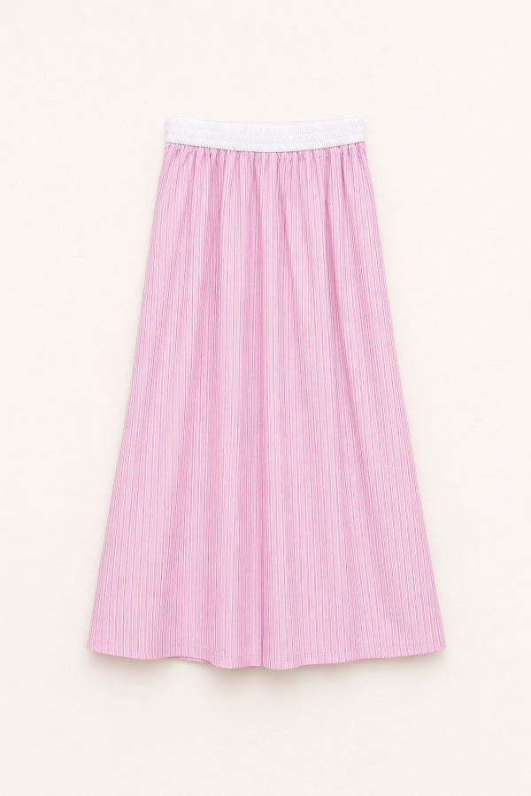Lumina - Ριγέ Παντελόνι Ροζ
