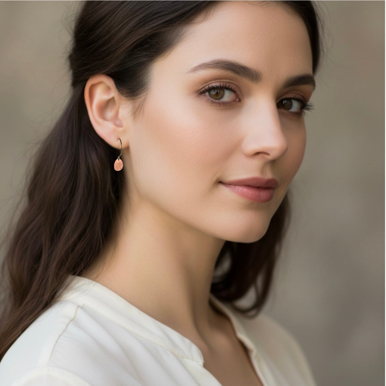 Pavlina Verouki Classic Eyes - Σκουλαρίκια Κρίκοι Βότσαλο Χρυσό