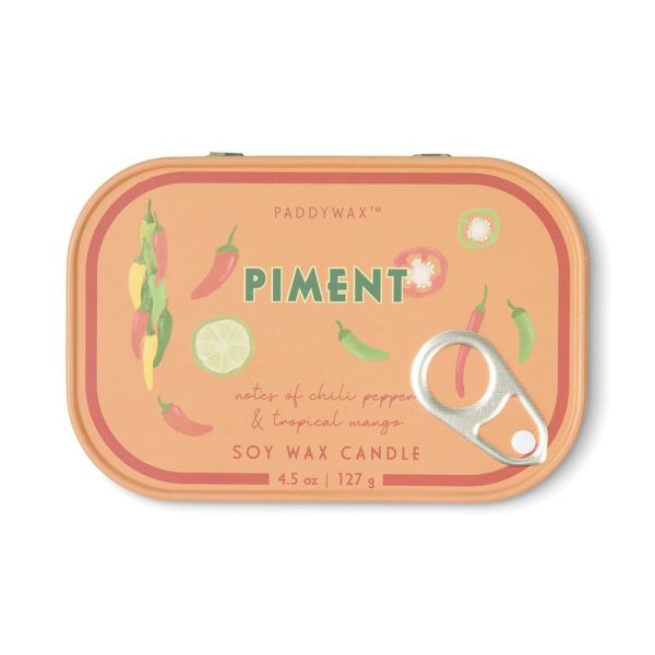 Paddywax Bistro Piment - Φυτικό Κερί 127gr σε μεταλλικό δοχείο-κονσέρβα Chilli & Mango