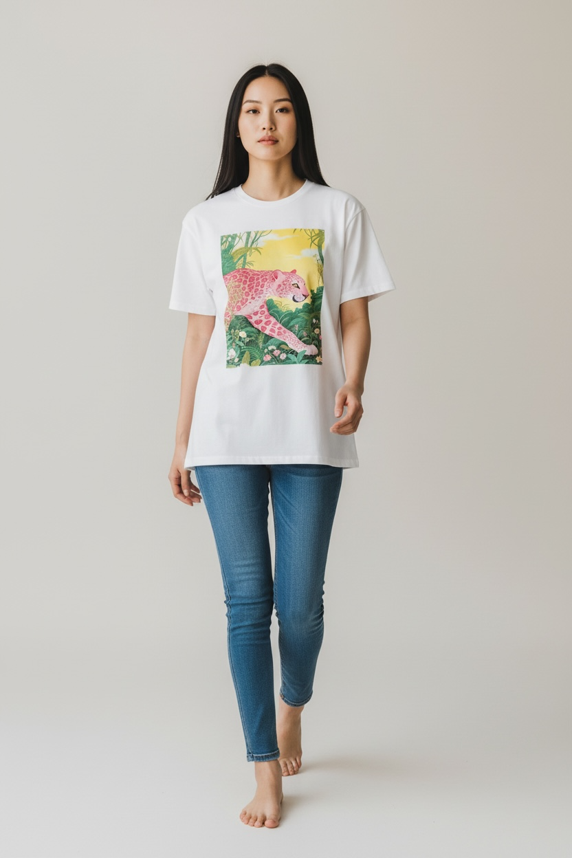 Charizma - Oversized Μακό T-shirt Sunset Panther