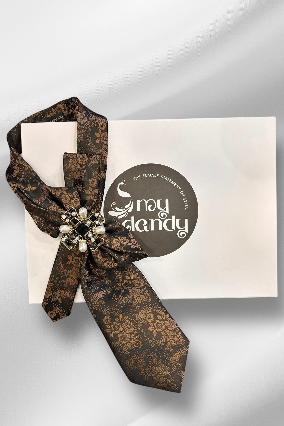 My Dandy- Ascot Necktie Ashen Mocha