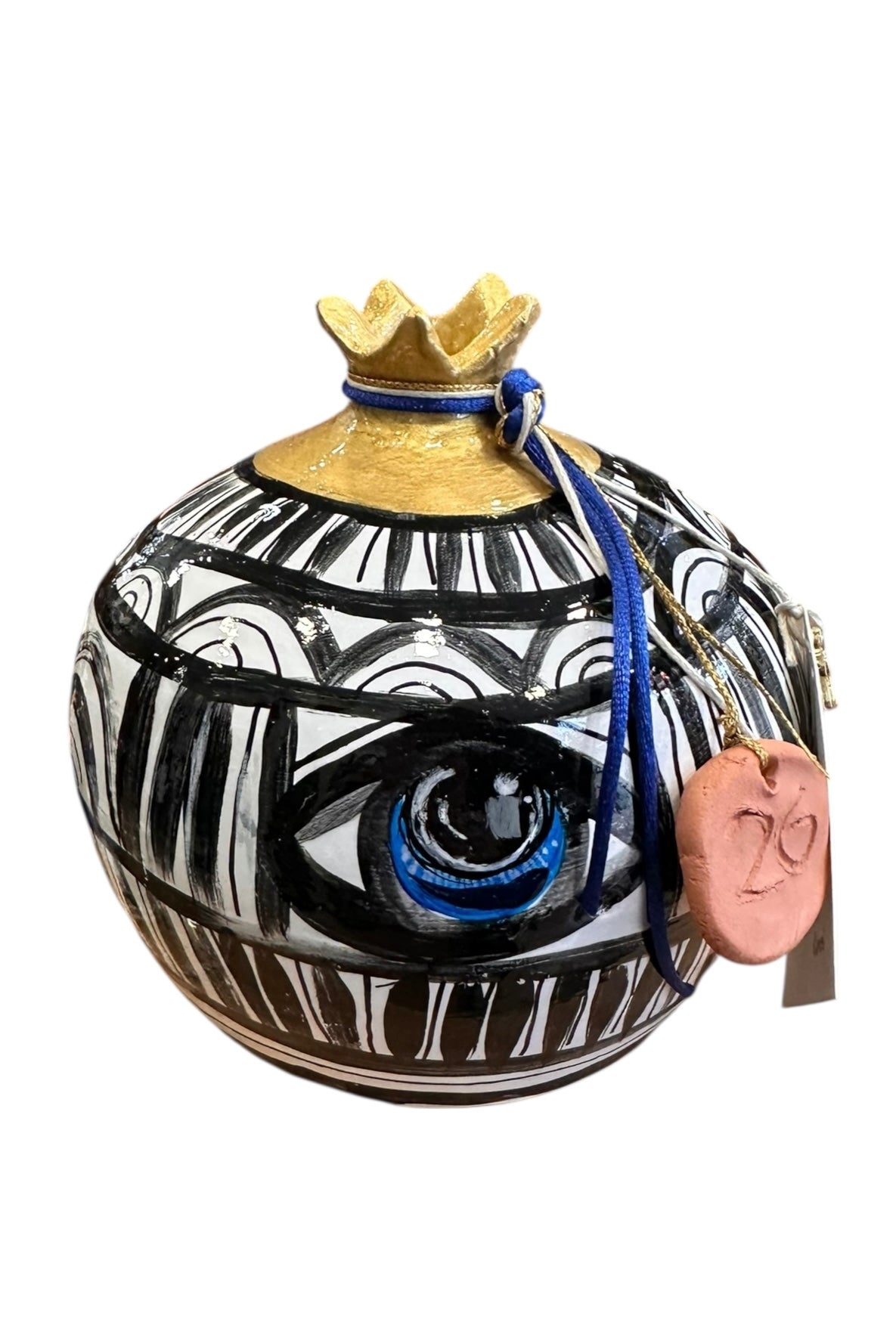 Ψαρόνι - Κεραμικό Γούρι Ρόδι Μεγάλο Μάτι