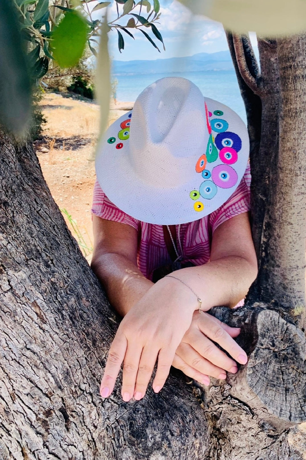 Liebe Anta -Καπέλο Fedora Πολύχρωμα Μάτια