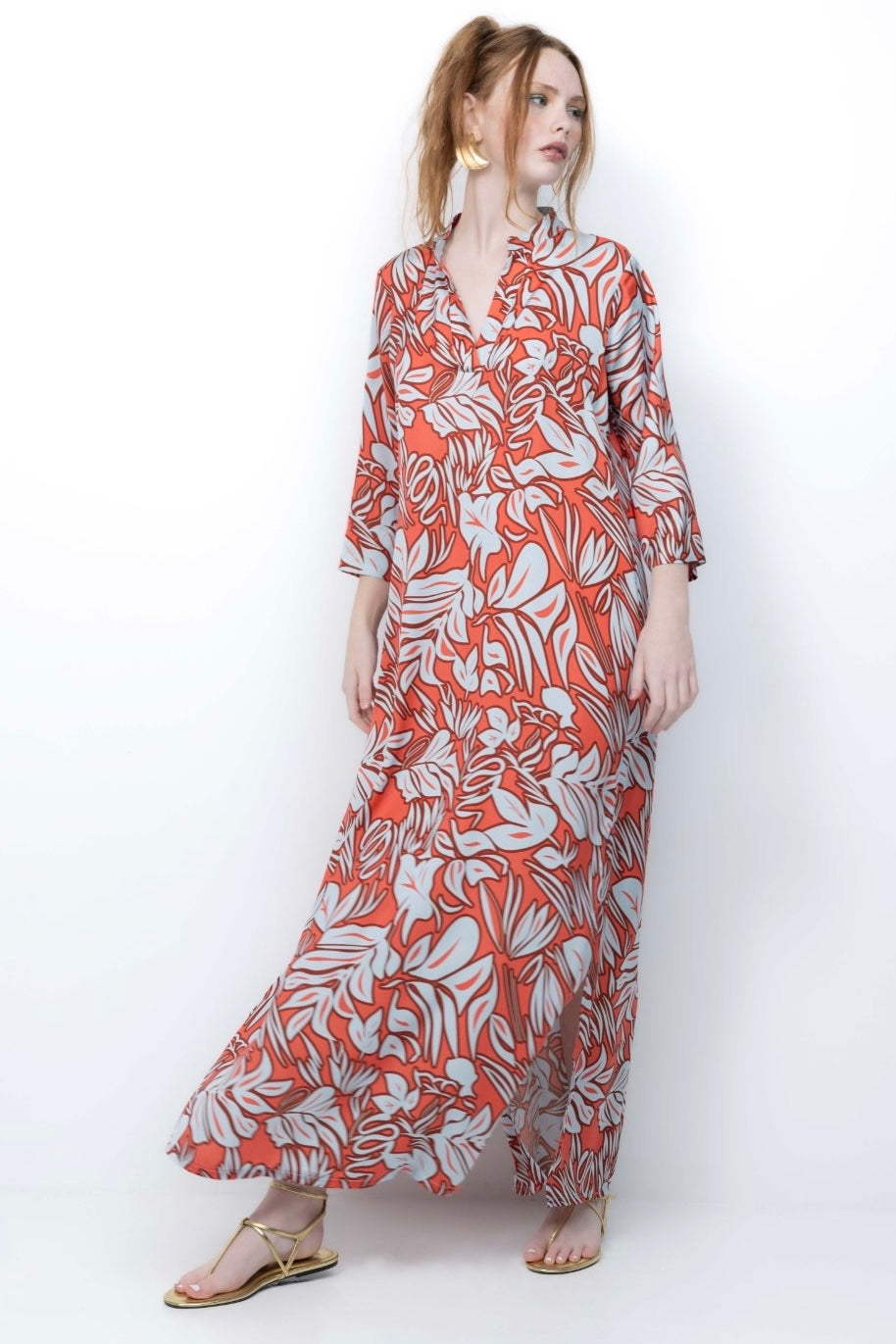 New Age - Maxi Φόρεμα Καφτάνι Santorini -16