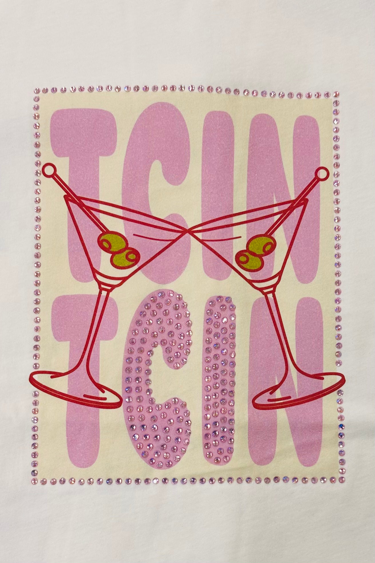 Unitee - Λευκό Μακό T-Shirt με Στάμπα «Tcin Tcin»