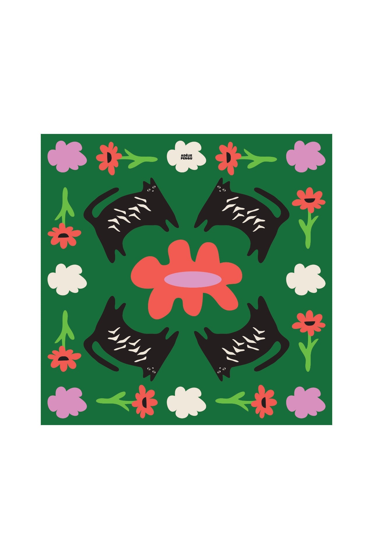 Adelie Pengu - Raul Scarf Σατέν Μαντήλι A Nice Day 65x65cm