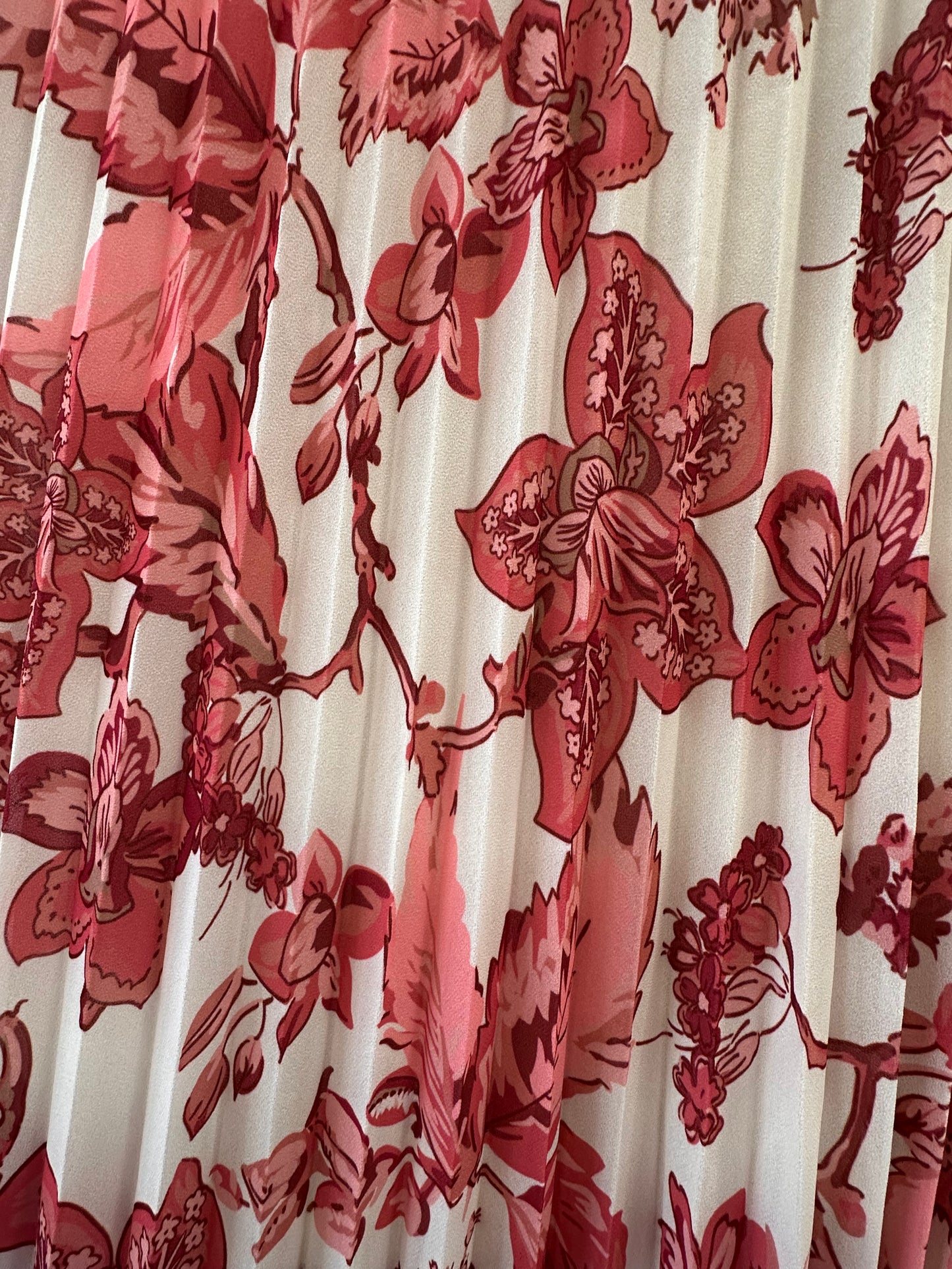 Charizma - Φούστα Πλισέ Με Λουλούδια Ροζ