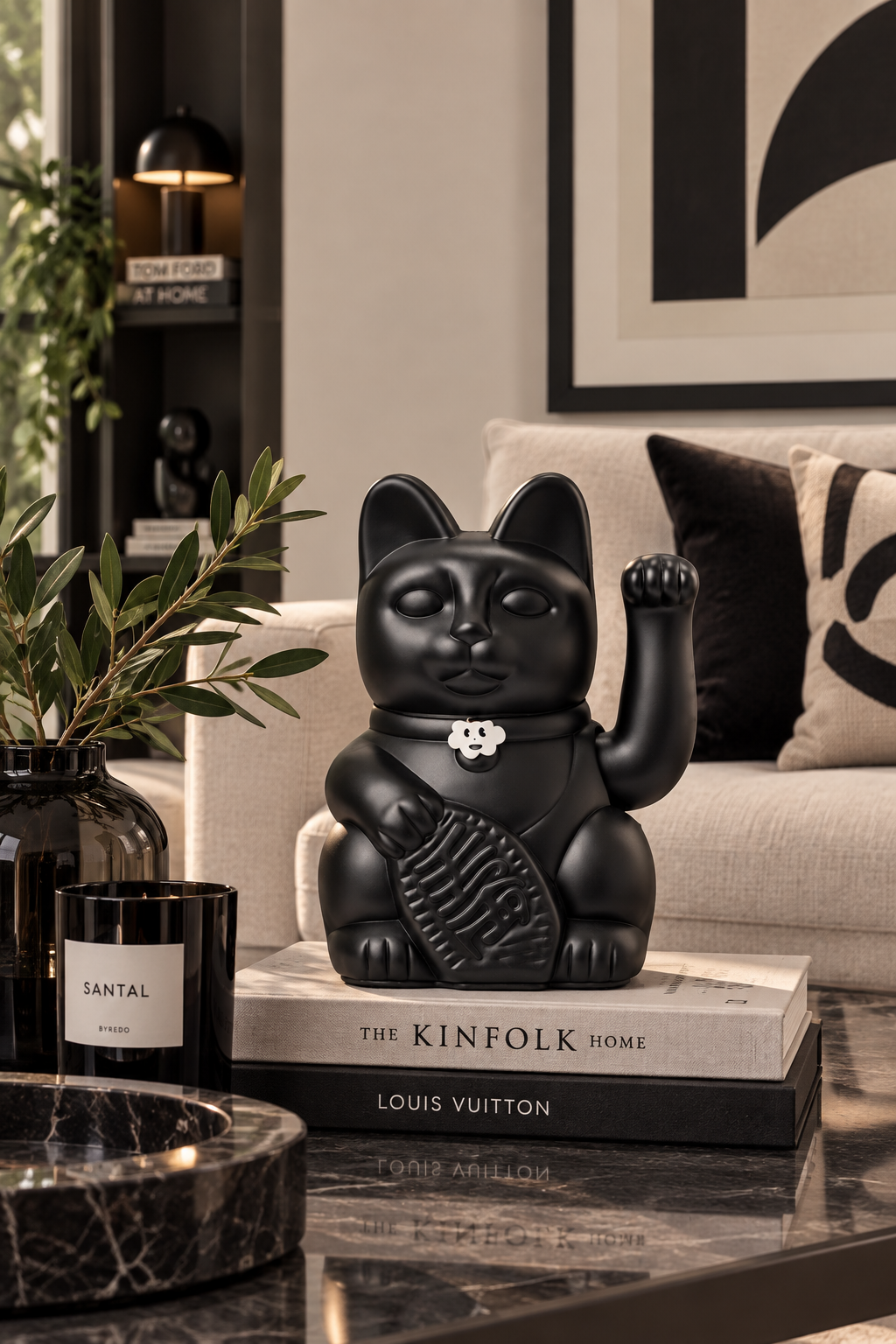 Diminuto Cielo - Διακοσμητικό Επιτραπέζιο Lucky Cat Black
