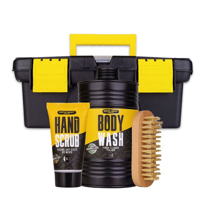 Accentra - Ανδρικό σετ σε εργαλειοθήκη με αφρόλουτρο 400ml, scrub χεριών 50ml, βουρτσάκι νυχιών