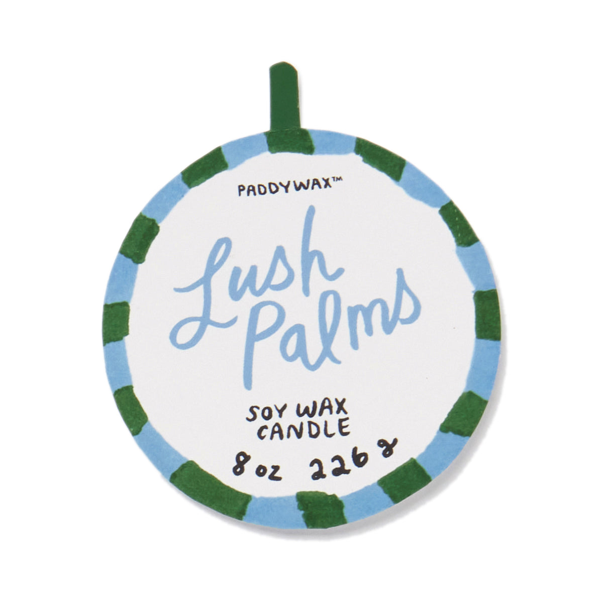 Paddywax A dopo Palm Tree - Κεραμικό κερί σόγιας, Lush Palms 226gr & Σπίρτα 75 τεμ