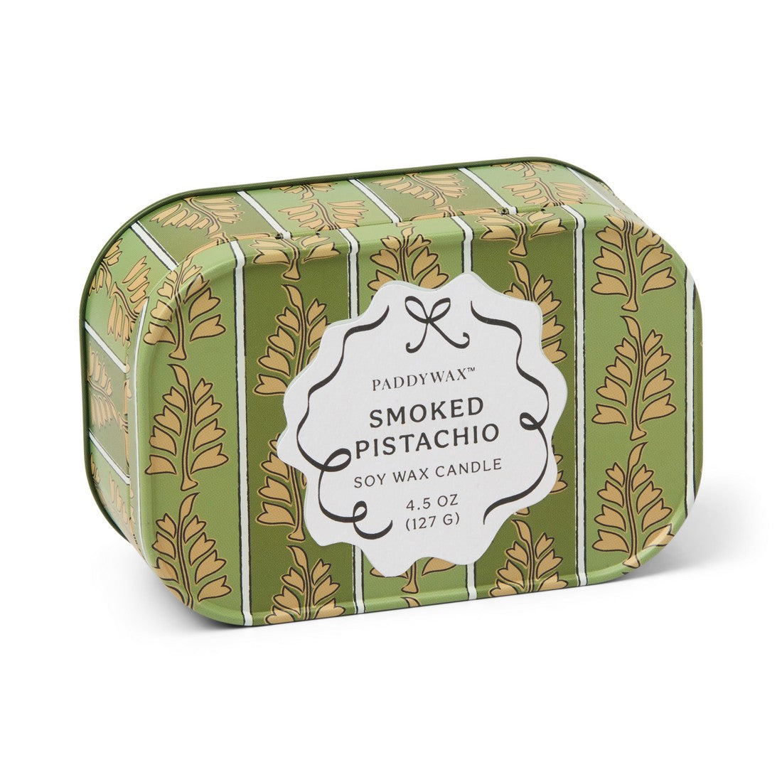 Paddywax Cherie - Smoked Pistachio Φυτικό Κερί 127gr σε μεταλλικό δοχείο-κονσέρβα