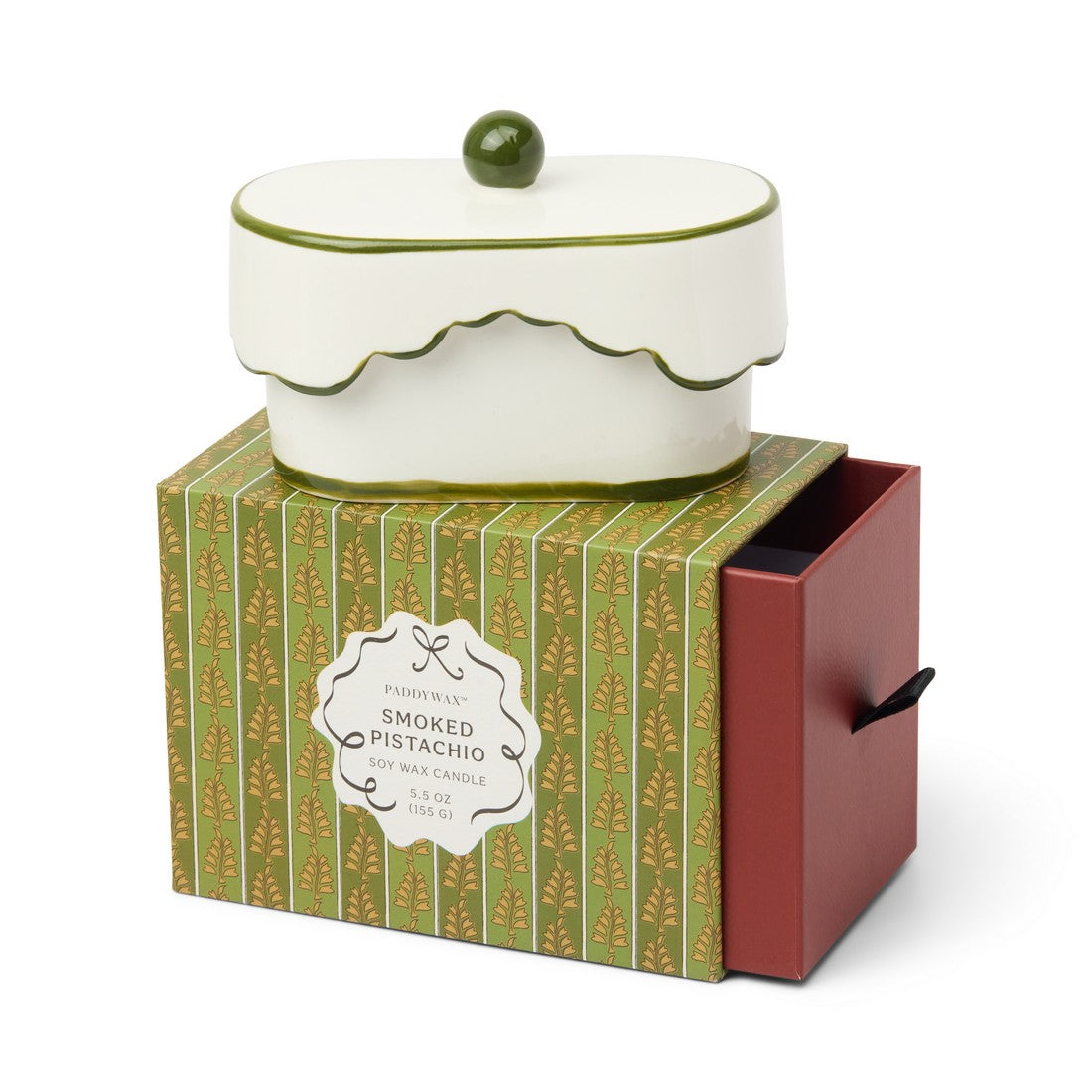 Paddywax Cherie - Smoked Pistachio Φυτικό Κερί 155gr σε κεραμικό δοχείο