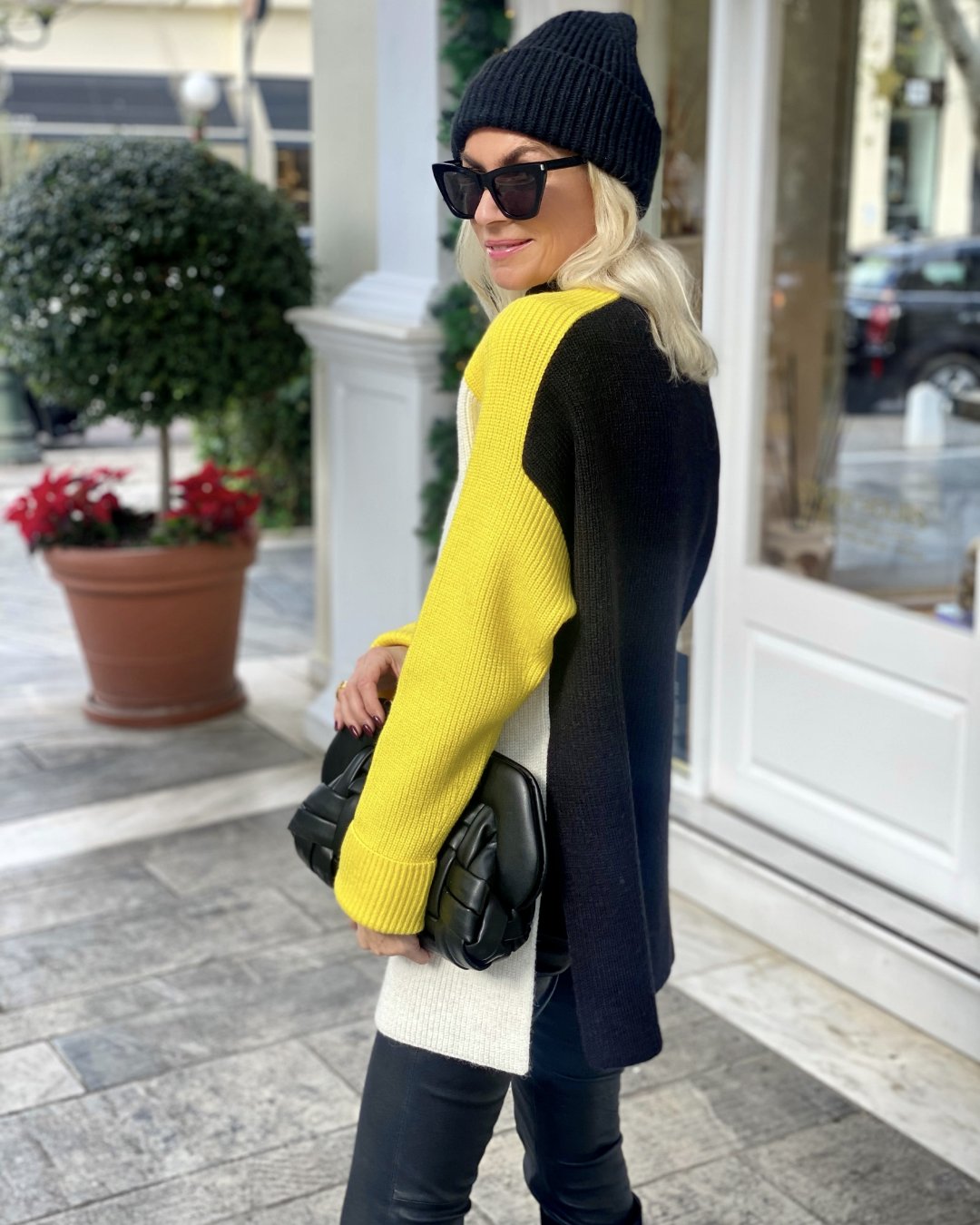 Tailor Made- 3 colors oversized Πουλόβερ Κίτρινο, Off White