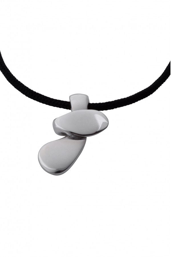 Ava88 - Ασημένιο 925 Unisex Κολιέ με Μοντέρνο Γλυπτό Μενταγιόν Moving Cross