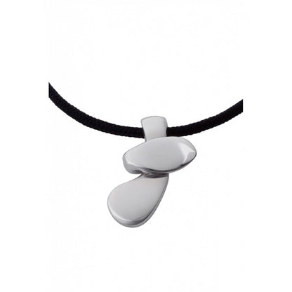 Ava88 - Ασημένιο 925 Unisex Κολιέ με Μοντέρνο Γλυπτό Μενταγιόν Moving Cross