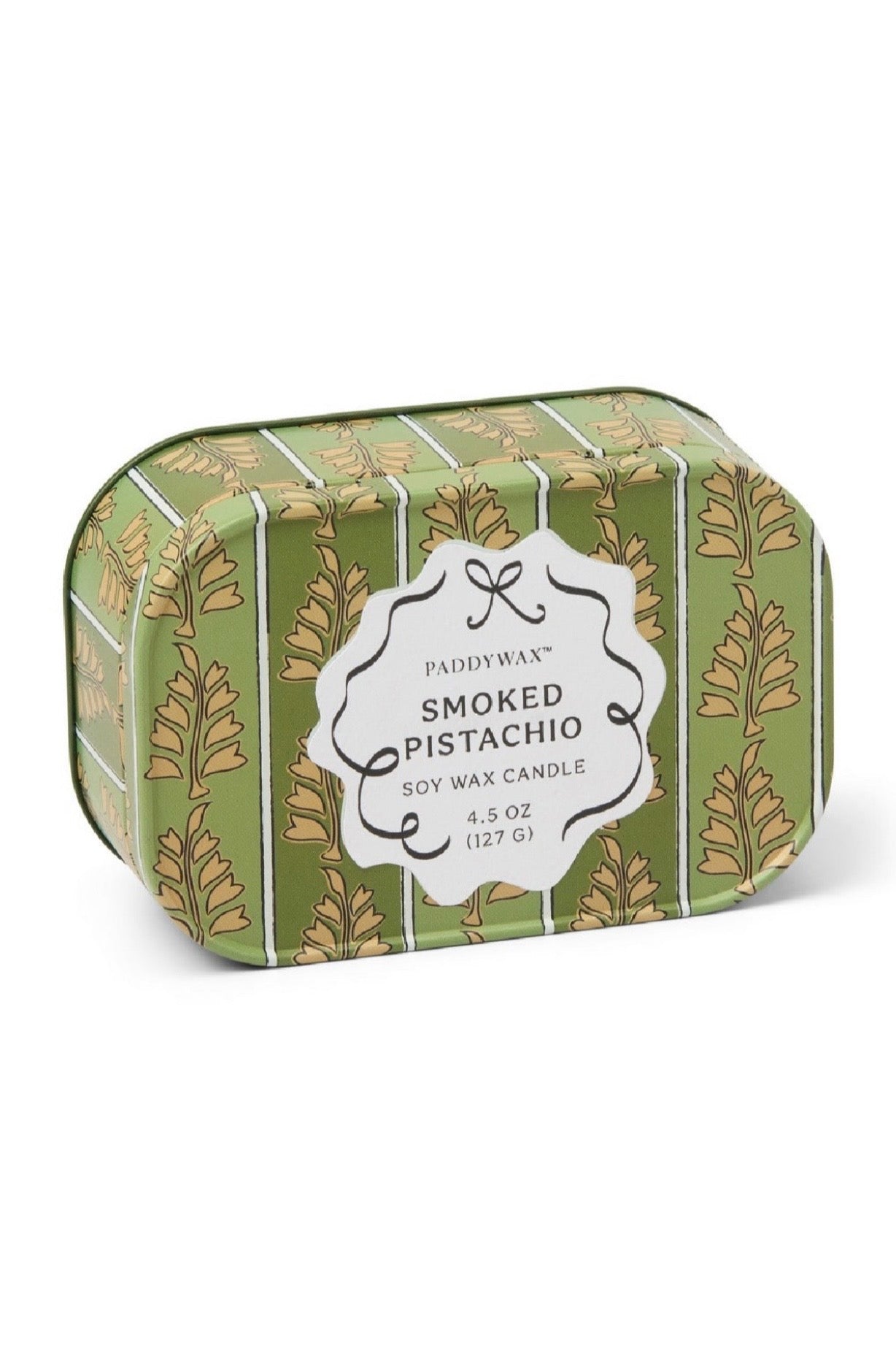 Paddywax Cherie - Smoked Pistachio Φυτικό Κερί 127gr σε μεταλλικό δοχείο-κονσέρβα