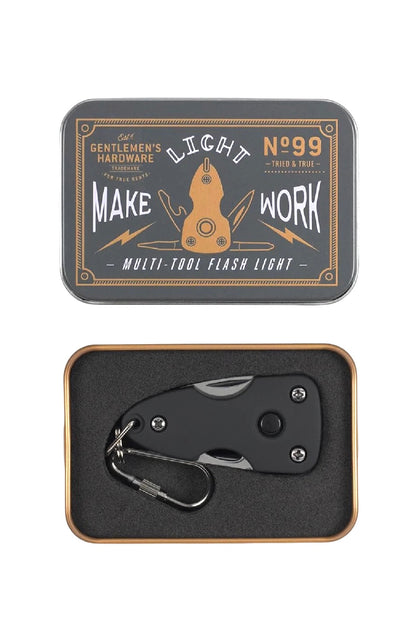 Gentlemen's Hardware Mini Tool Kit – Πολυχρηστικό Εργαλείο 5 σε 1 Με Φακό