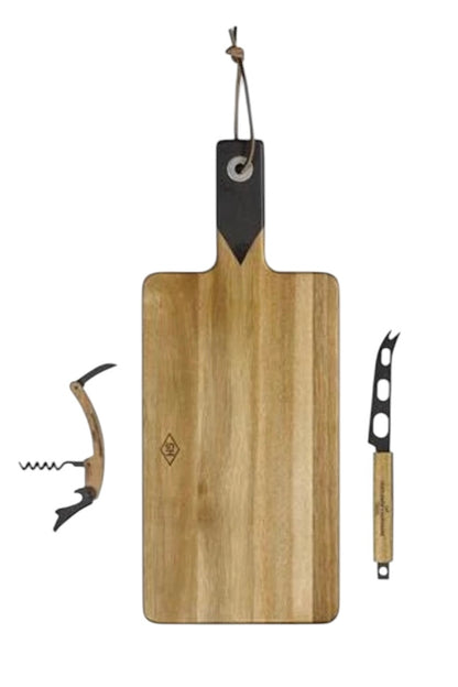 Gentlemen's Hardware Cheese & Wine – Σετ Ξύλινης Πιατέλας Τυριών με Μαχαίρι & Ανοιχτήρι Κρασιού