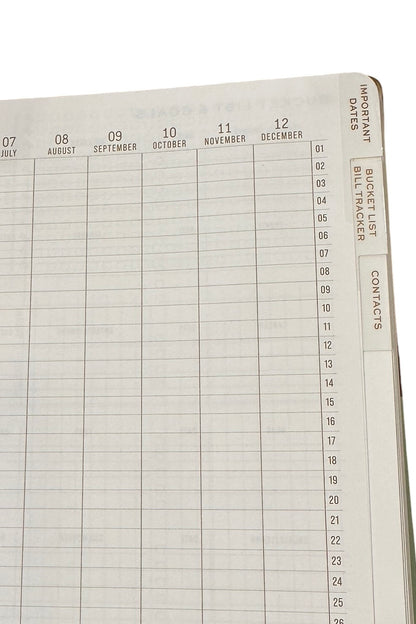Designworks Agenda Planner Stripes  - Ετήσια Ατζέντα Mε Σπιράλ Βιβλιοδεσία χωρίς Ημερομηνίες
