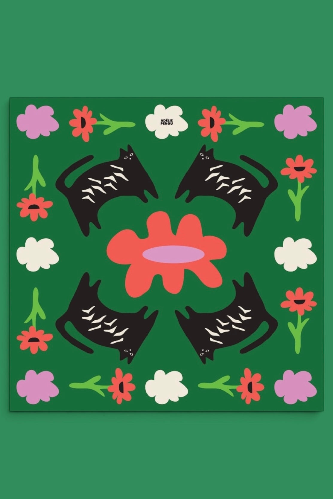 Adelie Pengu - Raul Scarf Σατέν Μαντήλι A Nice Day 65x65cm