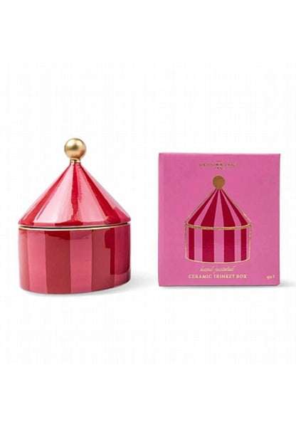 Designworks Pink Stripe - Κεραμικό Κουτί Αποθήκευσης