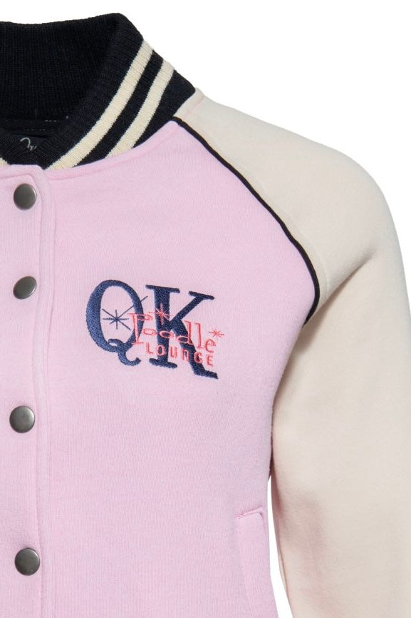 Queen Kerosin - Κολεγιακό Τζάκετ «Poodle Lounge» Ροζ