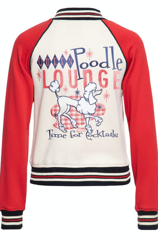 Queen Kerosin - Κολεγιακό Τζάκετ «Poodle Lounge» Κόκκινο