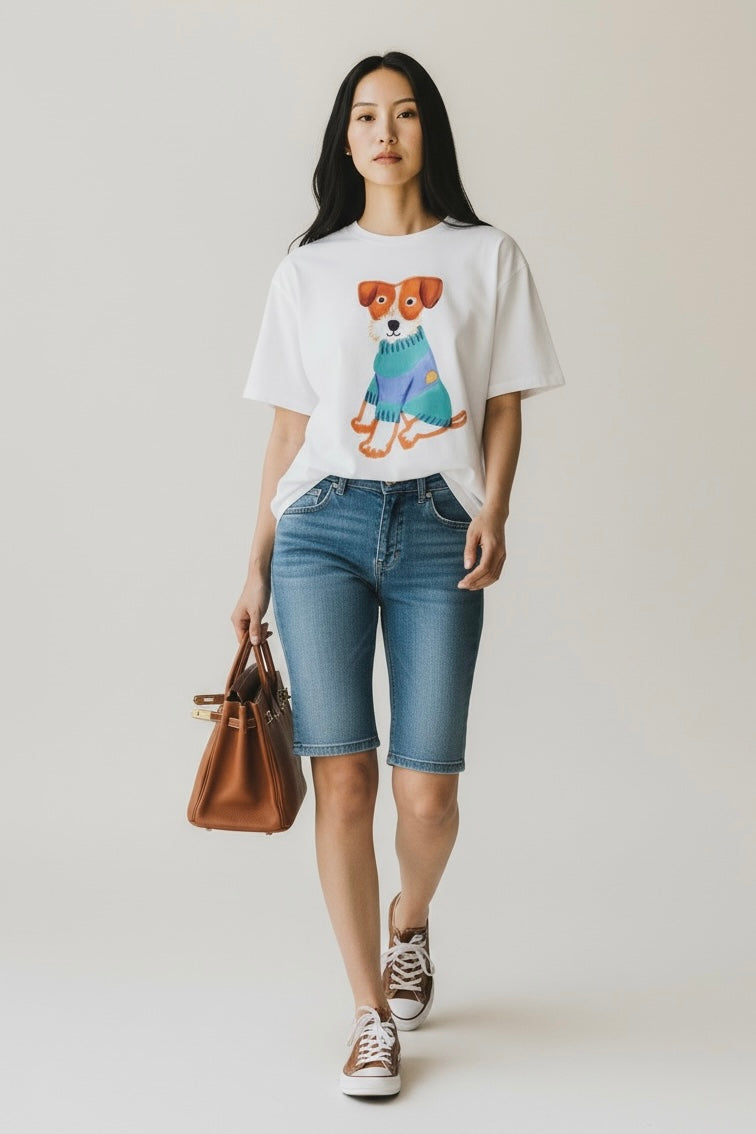 Charizma - Oversized Μακό T-Shirt Puppy
