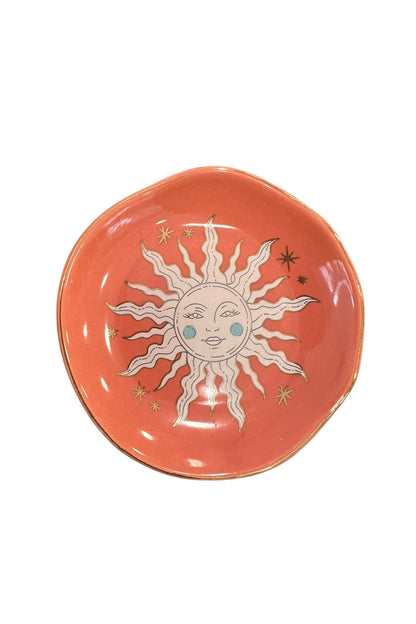 Designworks Celestial Terracotta Sun - Κεραμικό Πιατάκι Μικροαντικειμένων