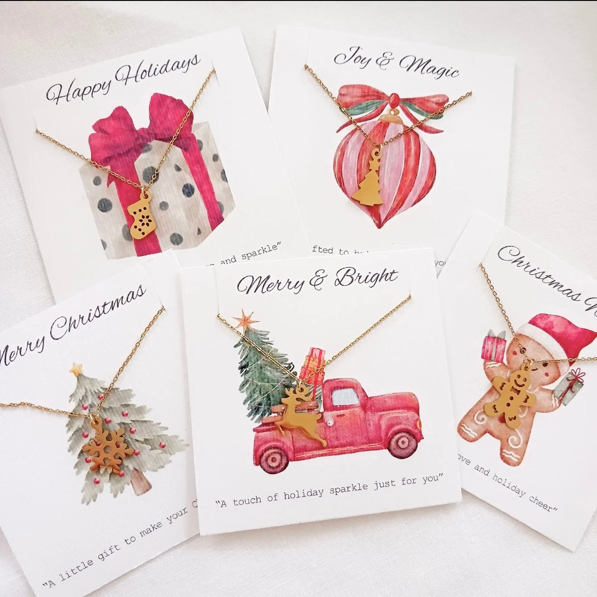 Queen Handmade Creations - Κολιέ Δέντρο με Χρυσό Επιχρυσωμένο Στοιχείο σε Κάρτα Δώρου