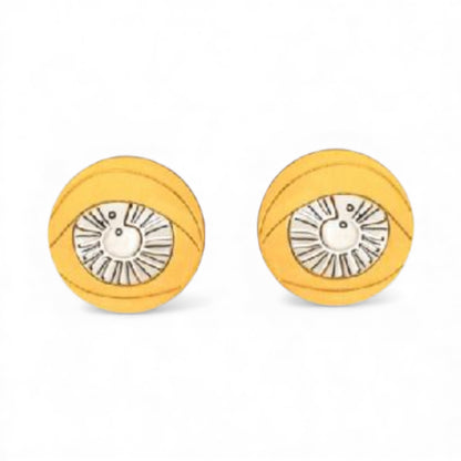 Pavlina Verouki Classic Round Eyes -  Σκουλαρίκια Μικρά Μάτια Χρυσό