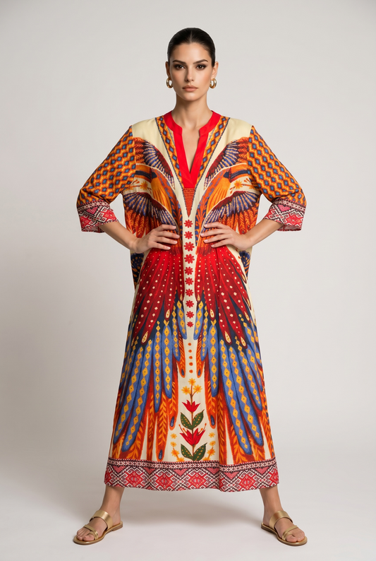 New Age - Premium Limited Edition Maxi Φόρεμα Καφτάνι Symi - T5