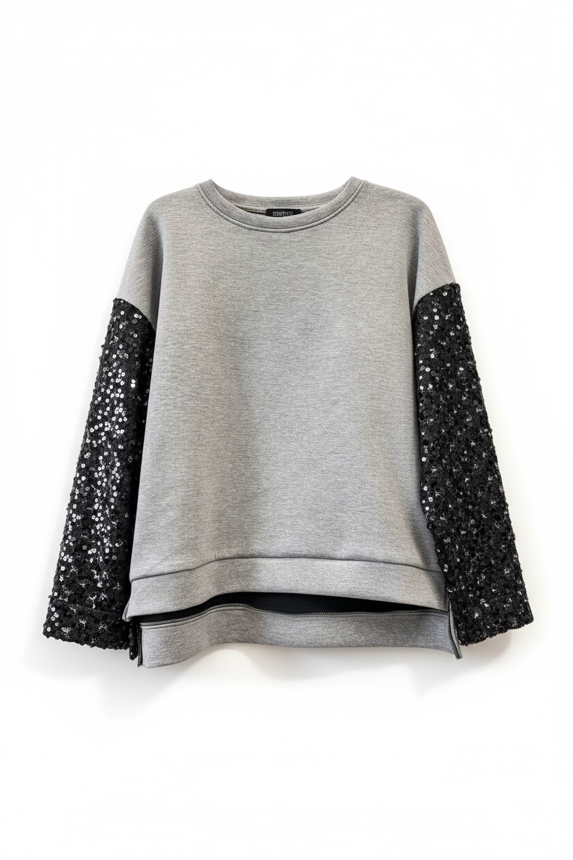 Eighty2 by Figaro - Μίνι Φούστα με Παγιέτες και Σκισίματα