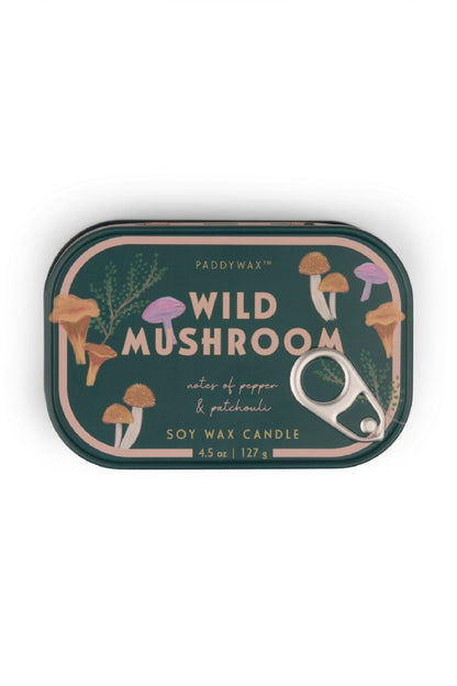 Paddywax Bistro Wild Mushroom - Φυτικό Κερί 127gr σε μεταλλικό δοχείο-κονσέρβα, Mushroom