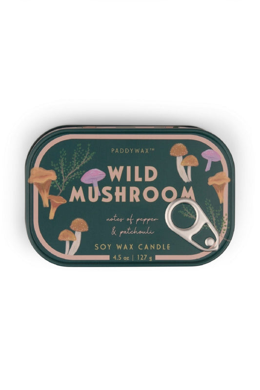 Paddywax Bistro Wild Mushroom - Φυτικό Κερί 127gr σε μεταλλικό δοχείο-κονσέρβα, Mushroom