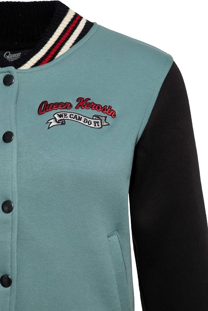 Queen Kerosin - Κολεγιακό Τζάκετ «We Can Do It» Μέντα