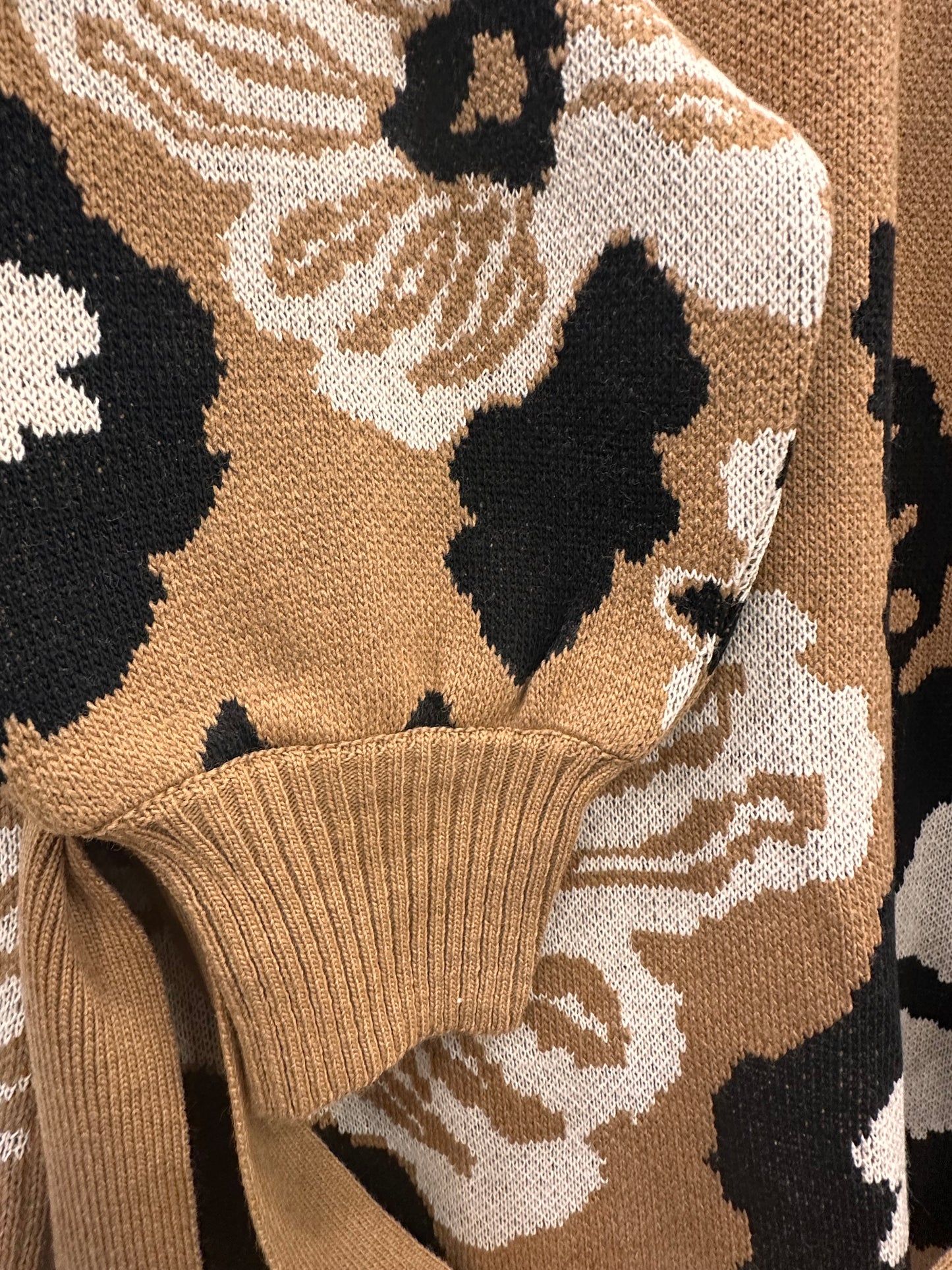 Figaro - Πλεκτή Μακριά Ζακέτα Belted Knit Καφέ