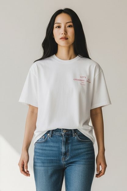 New Age Oversized Μακό T-shirt Let's Celebrate Love