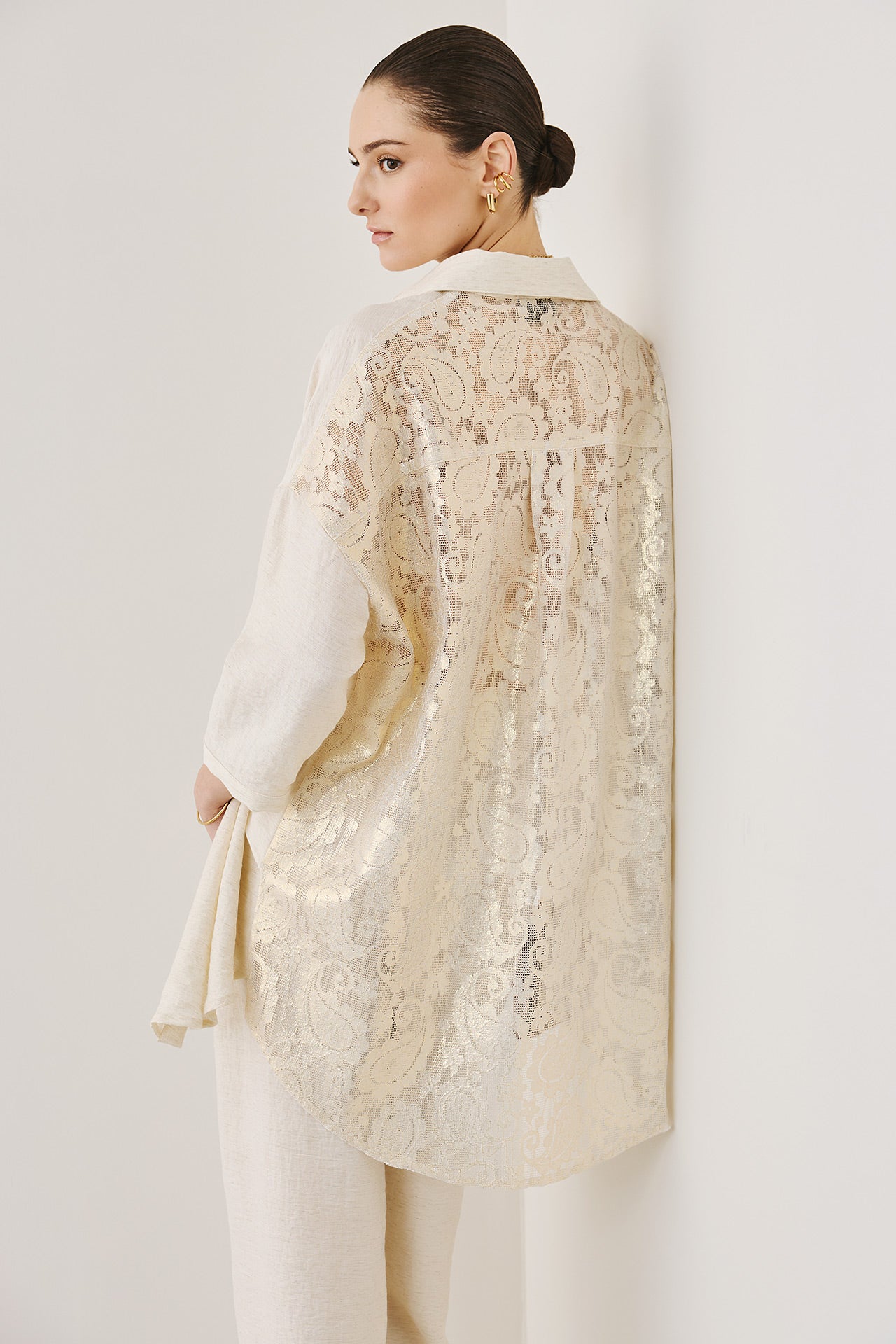 Figaro - Πουκάμισο με Δαντελένια Πλάτη