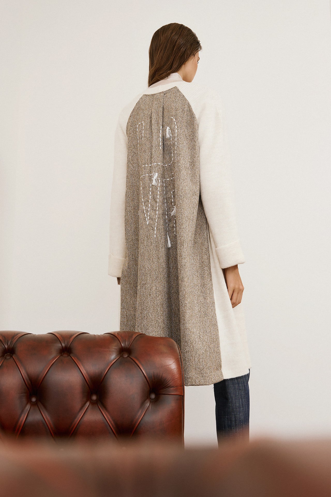 Figaro - Oversize Midi Ζακέτα με Κεντημένο “LOVE”