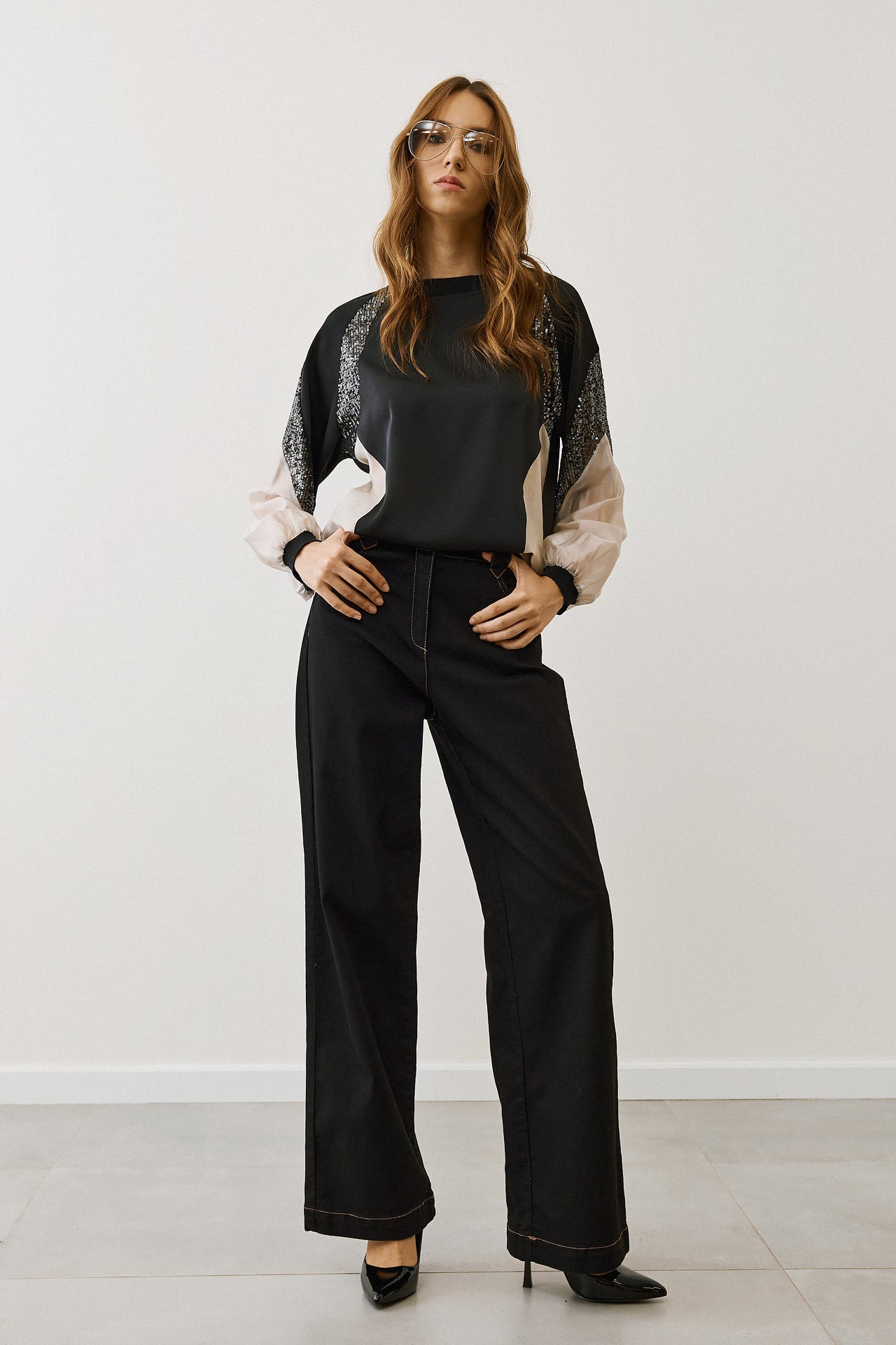 Figaro - Μπλούζα με Παγίετες