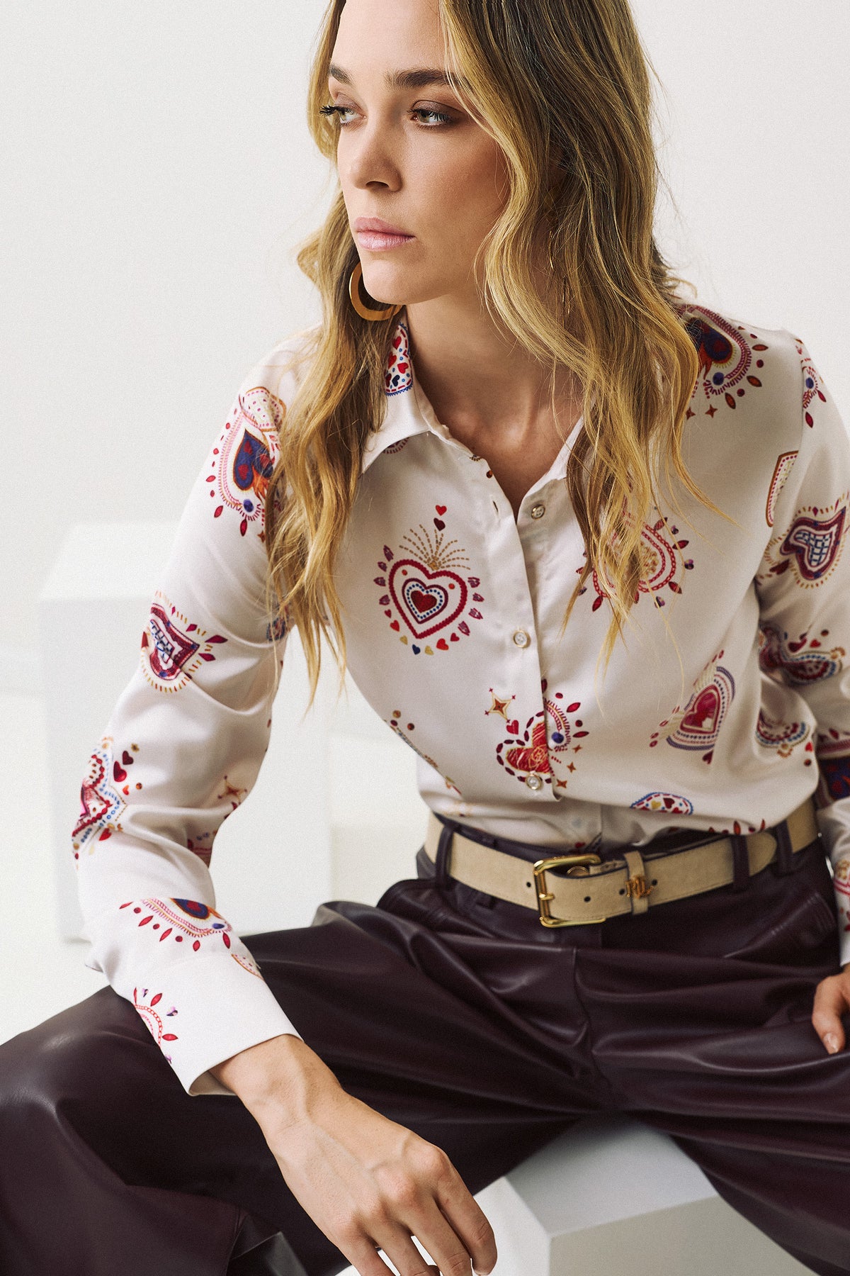 Eighty2 by Figaro - Πουκάμισο Satin με Paisley Print