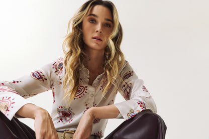 Eighty2 by Figaro - Πουκάμισο Satin με Paisley Print