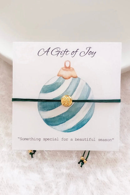 Queen Handmade Creations - Βραχιόλι Δέντρο με Χρυσό Επιχρυσωμένο Στοιχείο σε Κάρτα Δώρου
