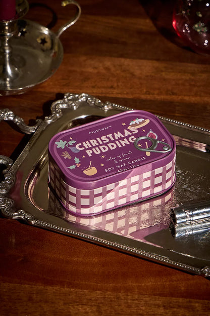 Paddywax Bistro Christmas Pudding- Φυτικό Κερί 127gr σε μεταλλικό δοχείο-κονσέρβα Fruit & Spices