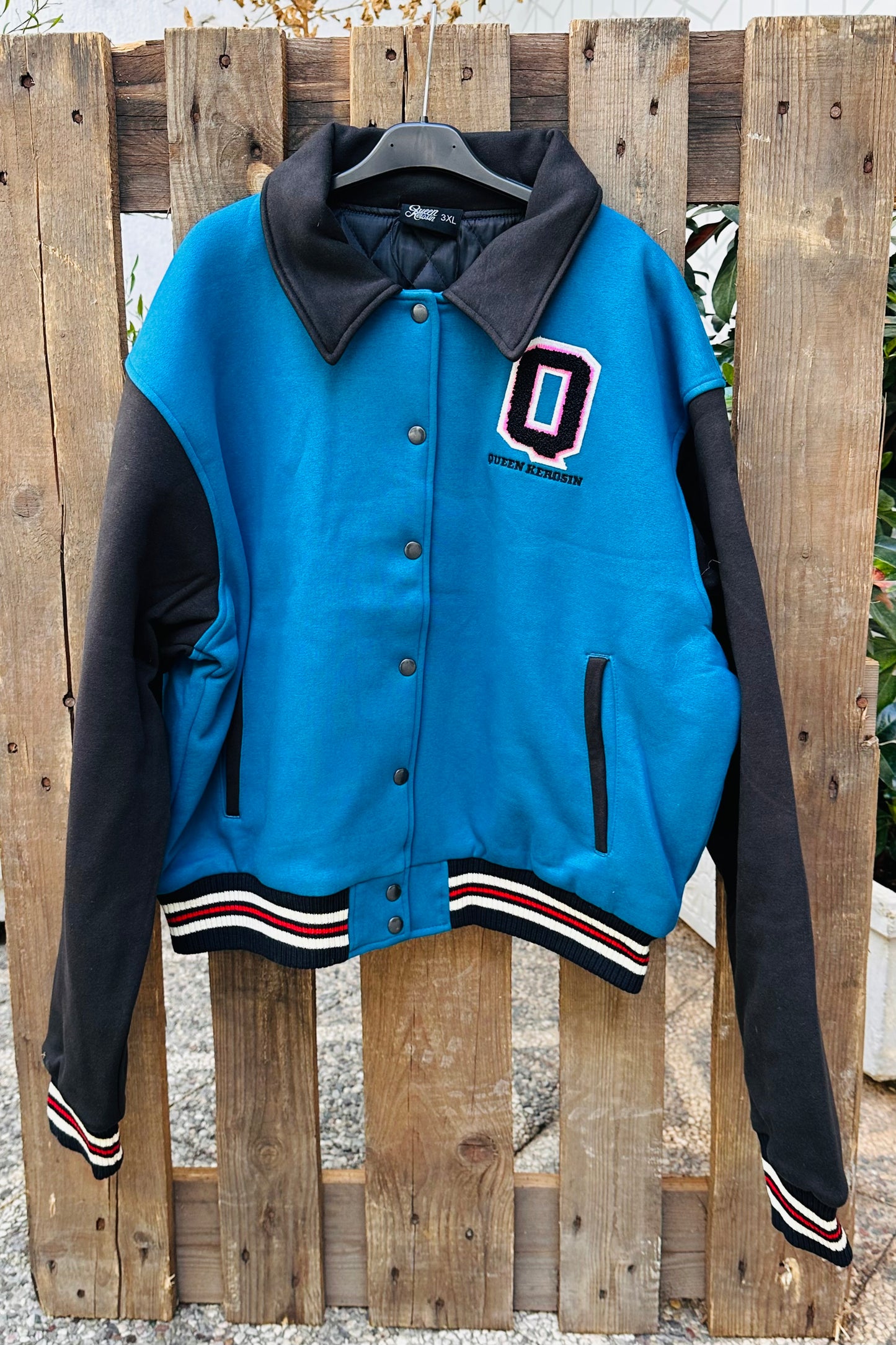 Queen Kerosin - Κολεγιακό Τζάκετ «Rockabilly Kitten» Κόκκινο